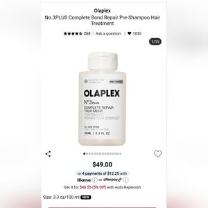 OLAPLEX No.3 Plus Hair Treatment 100ml